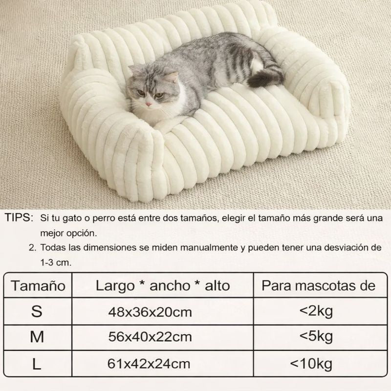 cama para perro/gato rayas suave