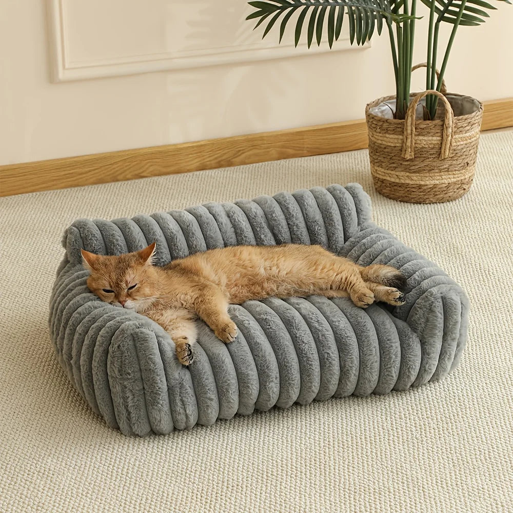 cama para perro/gato rayas suave